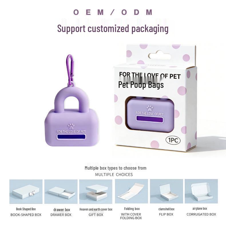 Portable Silicone Pet Waste Bag Dispenser for Dogs & Cats