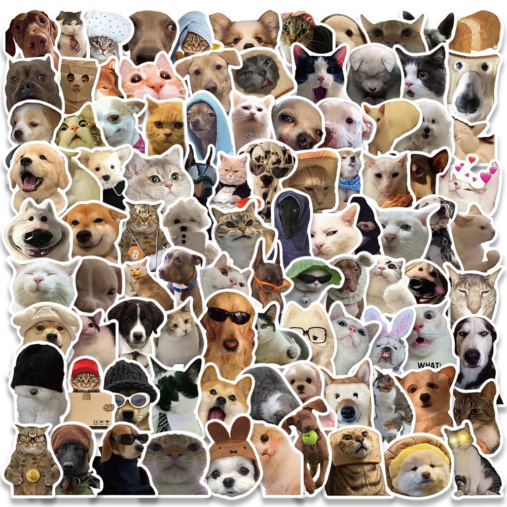 10/30/50/100PCS Cute Funny Cat Dog Meme Cartoon Stickers Decal Laptop Phone Luggage Bike Motorcycle Car Graffiti Sticker Toys