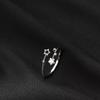 Silver Color Hollow Five-pointed Star Rings For Women Korean Style Opening Adjustable Finger Ring Inlaid Zircon Wedding Jewelry