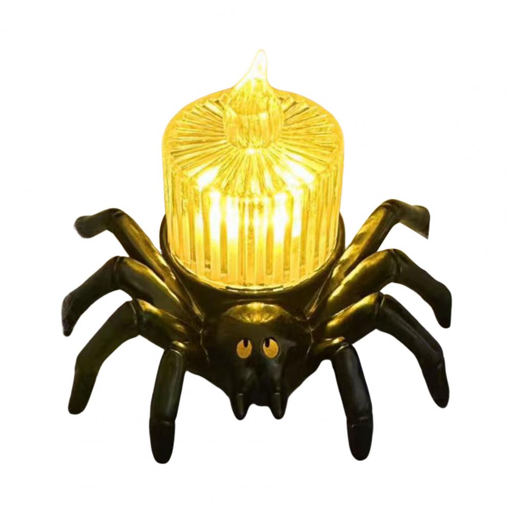 

Halloween Candle Light Battery Operated Flameless LED Spider Tealights Electric Flickering Fake Candle Halloween Party Decor