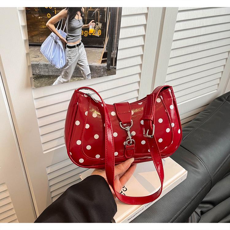 Stylish Polka Dot Women's Underarm Bag - 2026 Summer Collection, Niche Design, Perfect for Casual Work and Commute