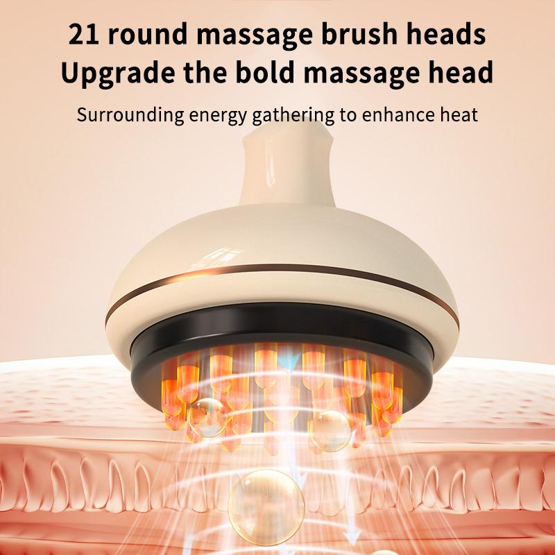 Electric Lymphatic Drainage Brush Heated Meridian Massage Device Lightweight Portable Massager For Personal Care And Body Wellness