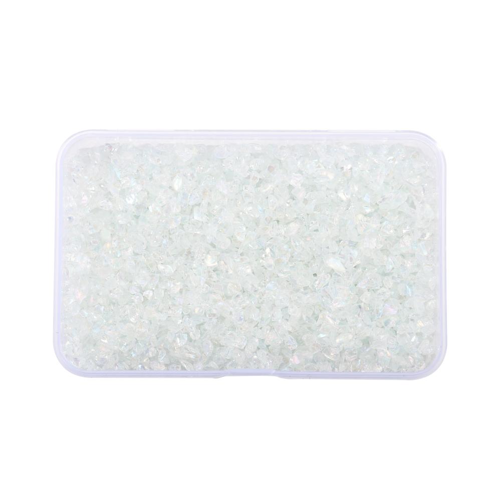 30/50/80 g/caixa cor pedras de vidro esmagado resina enchimento para diy resina cola epoxy molde irregular cristal arte do prego decoração jóias fazendo