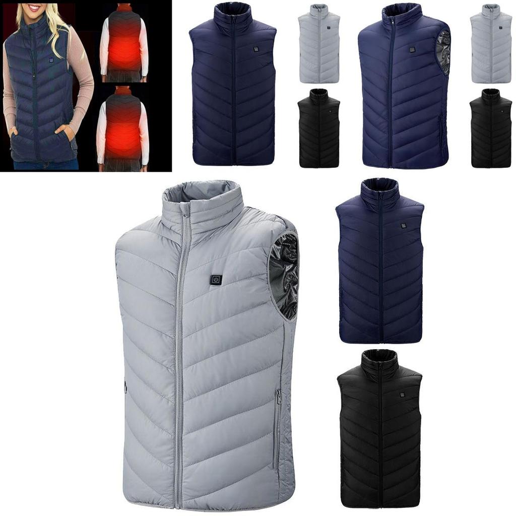 Comfortable Women Mens Electric Vest Heated Cloth Jacket Usb Powered Body Warmer