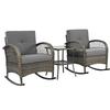 Balcony Furniture Set, Outdoor Garden Furniture with Coffee Table, Patio Furniture with Cushions for Balcony, Terrace, Garden