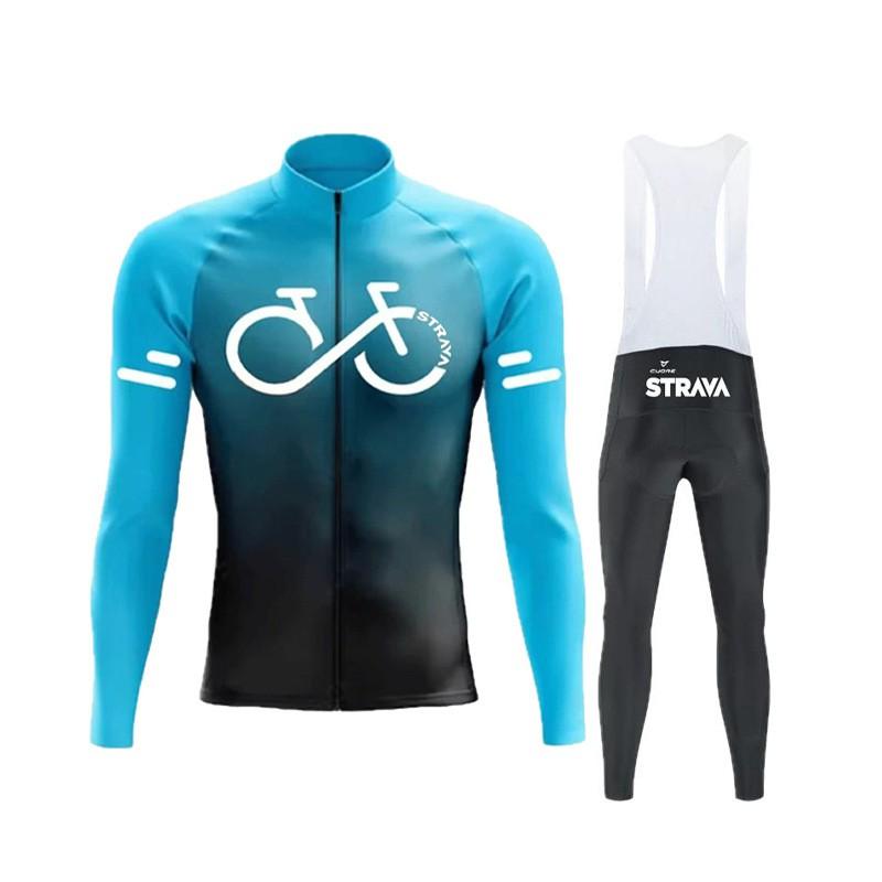 Unisex Long Sleeve Cycling Jersey Set Mountain Road Bikes Quick-Dry Performance Apparel