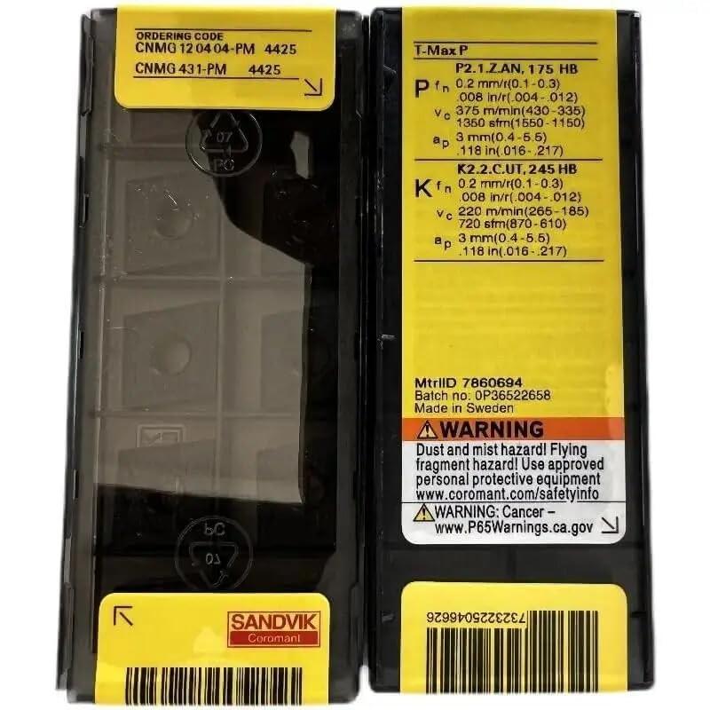 Original Sandvik / CNMG120404-PM 4425  / CNC Lathe Carbide Blade 10 PCS
