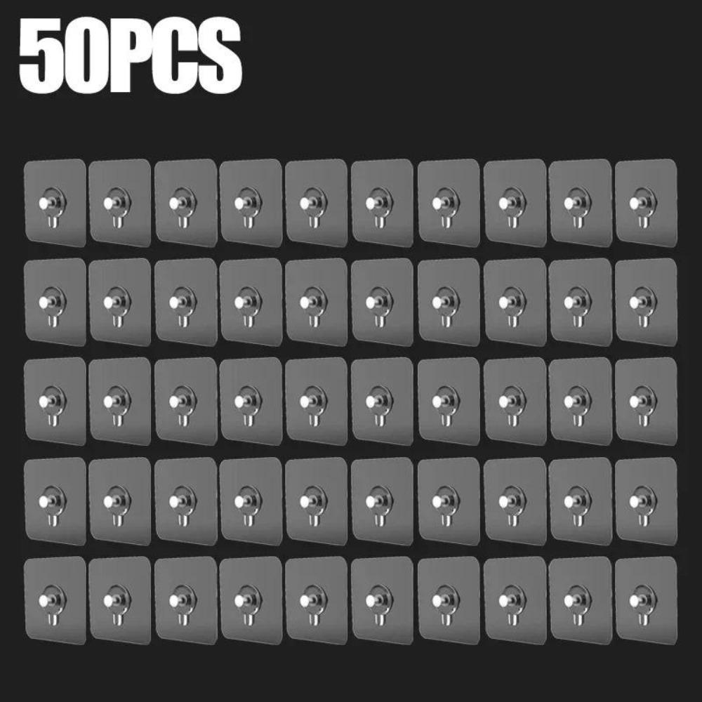 10-50Pcs No Drilling Photo Frame Hook Transparent Picture Hanging Rack  for Photo Frame Clock