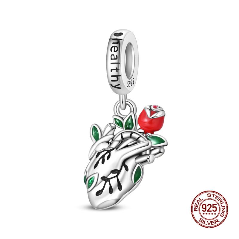 New In Charms Copper Pumpkin Flower Basket Pendant Charm Bead Fit Women 3Mm Original Bracelet Diy Fine Jewelry Gift