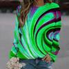 Pittura a olio Maniche lunghe Donna Moda Maniche lunghe Felpa Y2k Maniche lunghe O-collo Vestiti Maglioni di lusso Reinbow Felpe Ragazza Cappotti Primavera