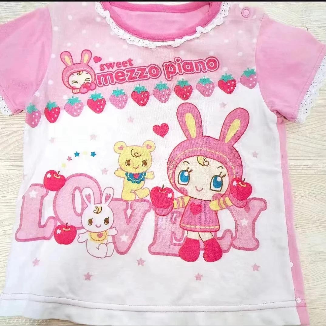 

Японские майки с мультяшным принтом Женские Летние Кавайные Милые Майки с бантом Фея Кружевная Лоскутная Вышивка Майки Y2k Эстетика XS