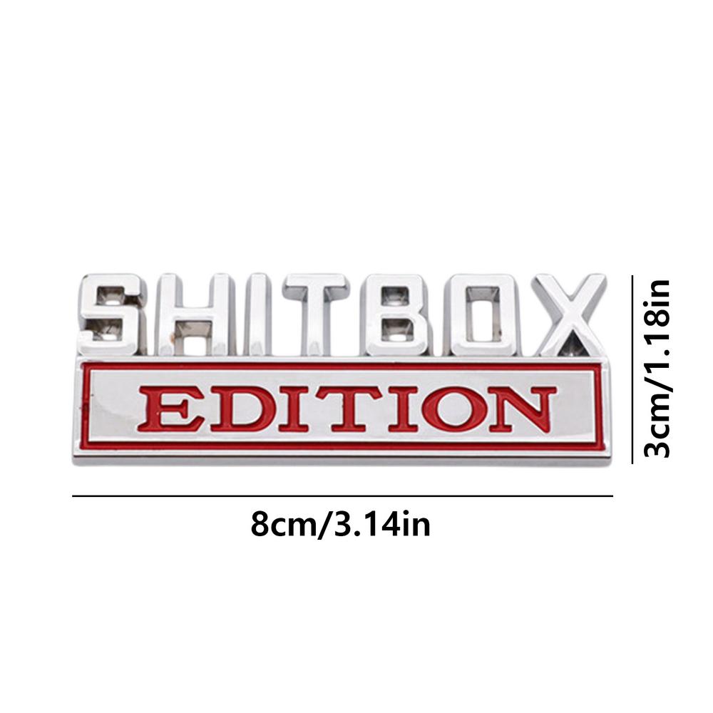 Shitbox Car Stickers 3D Shitbox Design Car Emblems Creative Novelty Decorations Funny  Design Creative Novelty Decorations Funny
