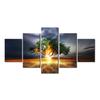 5 template high-definition printing tree thunder canvas picture living room decoration unique landscape wall crafts