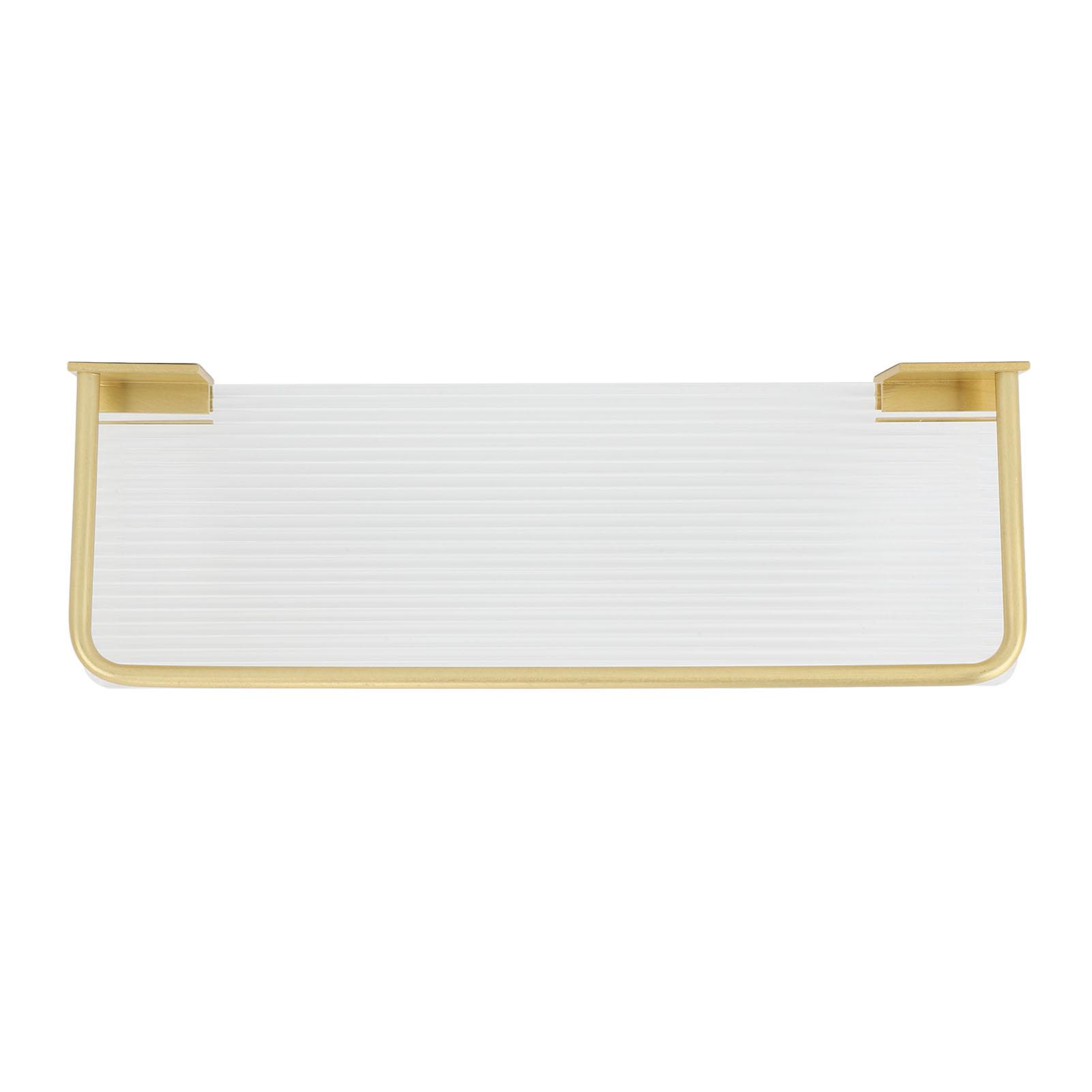 

30cm Bathroom Wall Mounted Shelf Space Aluminum Acrylic Towel Rack Bathroom Storage Rack Gold золотой
