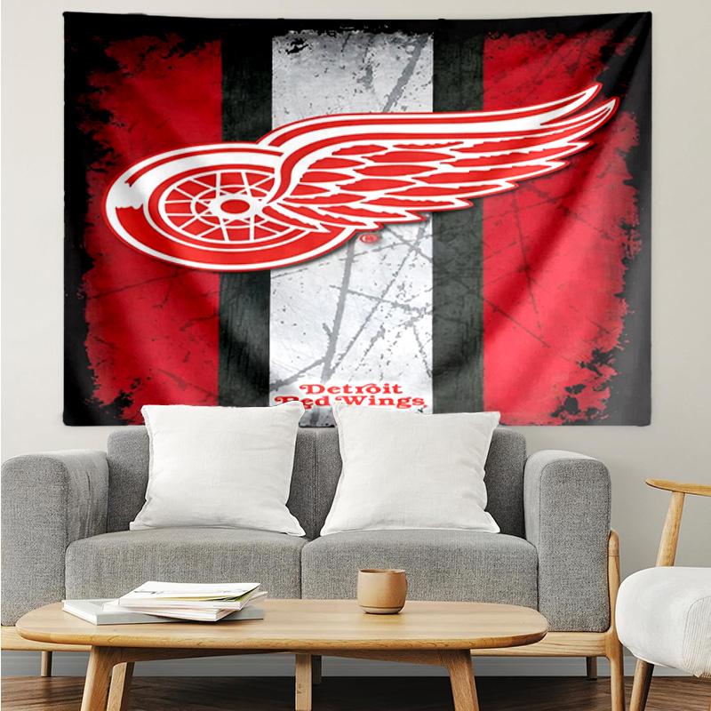 1PC Red Wings Logo Tapestry Accessories Playroom Tapestry, for Bedroom,Livingroom, dormitory Room Wall Decor Fan Birthday Gifts