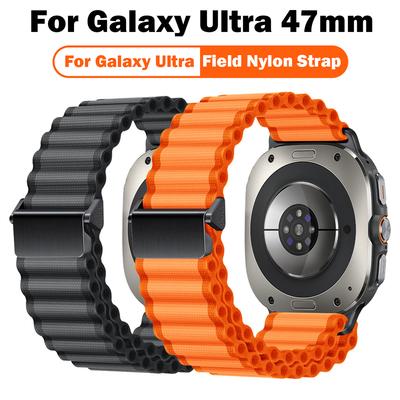 Sport Nylon Loop Band Voor Samsung Galaxy Watch Ultra 47mm LTE Band Correa Voor GALAXY WATCH ULTRA 47MM Heren Verstelbare Armband