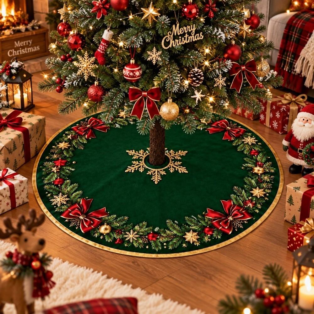 Snowman Christmas Tree Skirt Santa Claus Christmas Decorations Xmas Tree Foot Cover Christmas