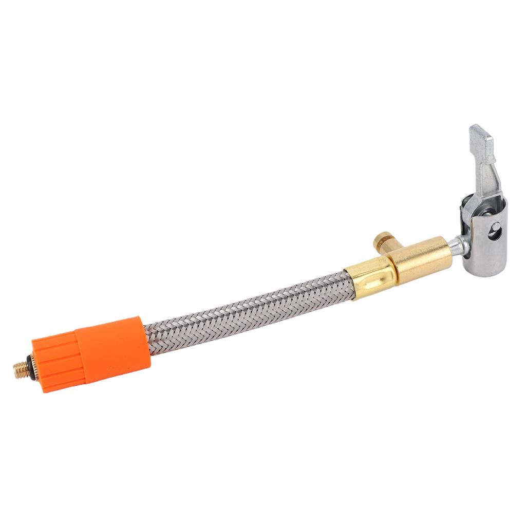 Tire Inflator Hose Adapter 7in Stainless Steel M6 Thread Tire Inflator Replacement Hose for Cars Motocycles Bikes