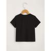 European sizes Toddler Girls Letter Round Neck Tees Top | Kids Summer Clothes