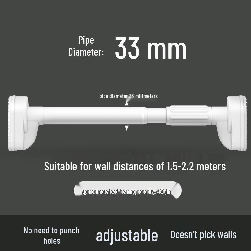 Retractable No-Drill Balcony Clothes Drying Rod, 304 Stainless Steel Hanger for Home Use