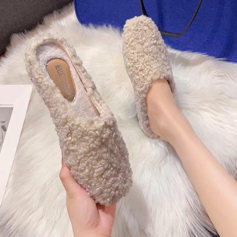 

Модные роскошные мокасины из овечьей шерсти для женщин, кудрявые, из овчины, балетки, женские теплые плюшевые лоферы, зимние хлопковые туфли, женские пушистые угги, мюли 40 светло-желтого