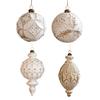Christmas Ornaments White And Golden Vintage Ball Finial Christmas Tree Ornaments Shatterproof Plastic Farmhouse Hanging Decor
