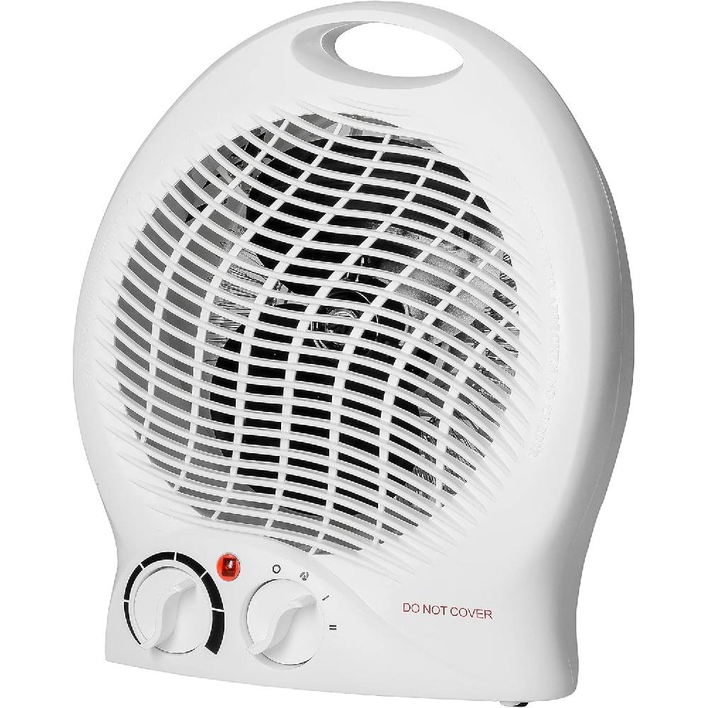 

Мобильный тепловентилятор мощностью 2000 Вт, включая вентилятор — портативный обогреватель с термостатом и 4-уровневым переключателем для регулирования температуры в помещении — энергосберегающий и тихий