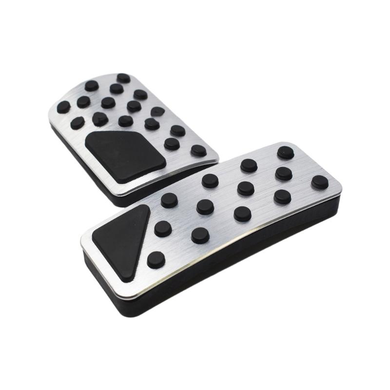 Upgraded Gas Brake Pedal Cover Aluminum Alloy Non Slip Pedal Pad Accelerator Brake Foot Pedal Cover Simple Installation