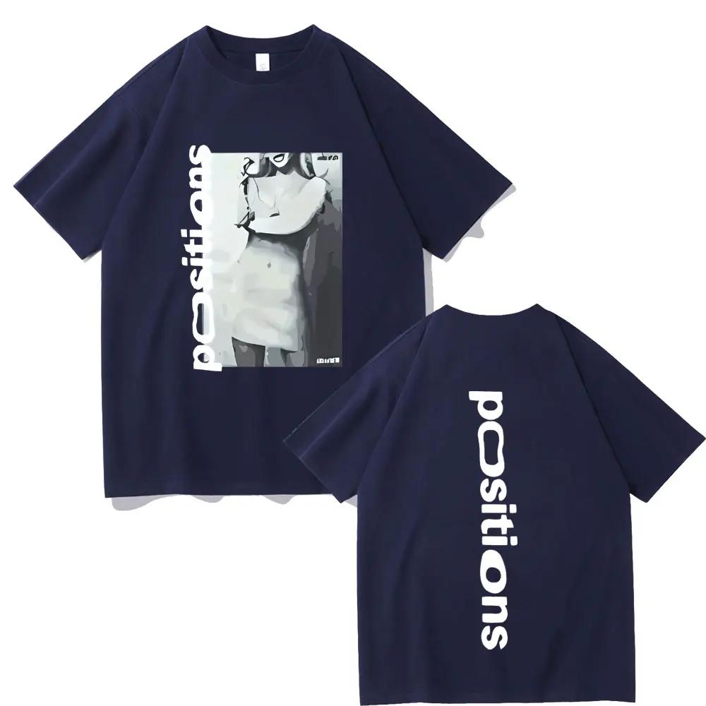 

Летняя мужская футболка с принтом альбома Арианы Гранде, повседневная, 100% хлопок, модная одежда с коротким рукавом 3XL