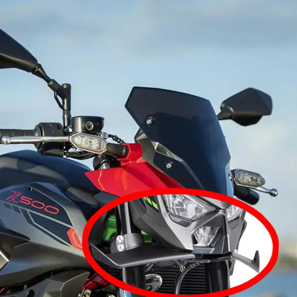 For KAWASAKI Z500 Z 500 SE 2024 2025 Wind Wing Cover Cone Aerodynamics Fairing Winglets Z500 SE Motorcycle Front Lip Spoiler