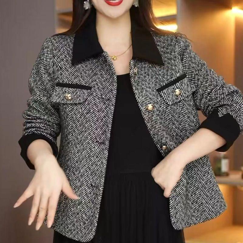 Jugendlicher Frühling Herbst Damen Blazer Modische Schlankmachende Bürojacke Eleganter Kleiner Mantel