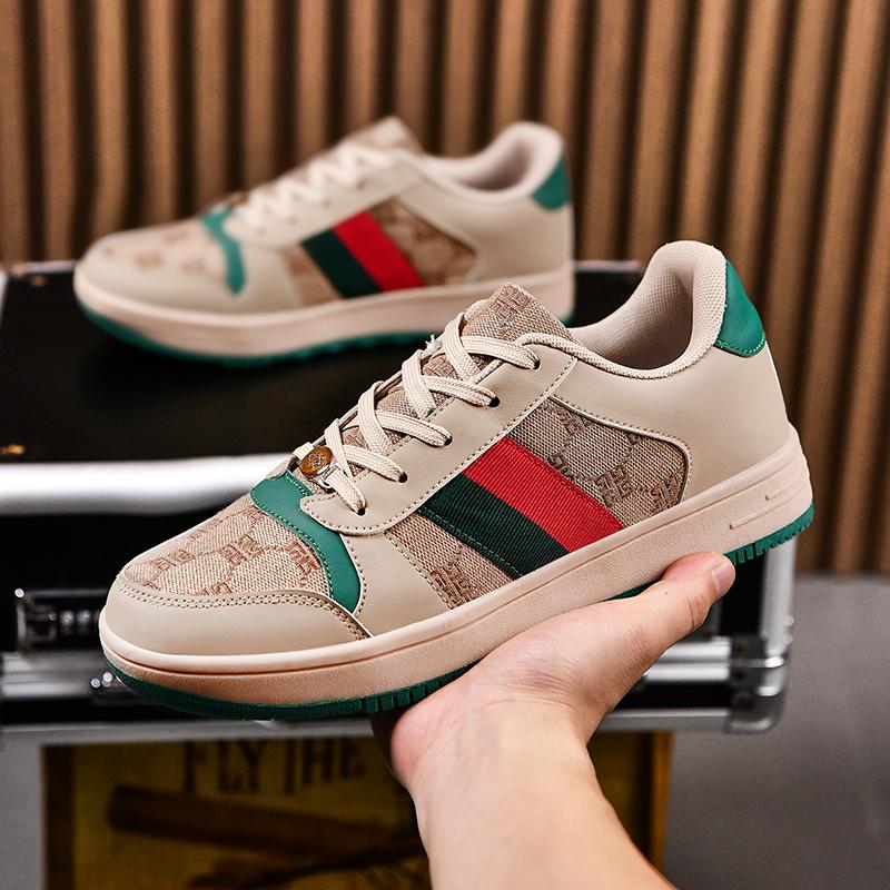 Luxury Fashion Leather Men Women Skateboarding Shoes Outdoor Casual Sneakers Sports Shoes Men Comfortable Flat Shoes for Couple