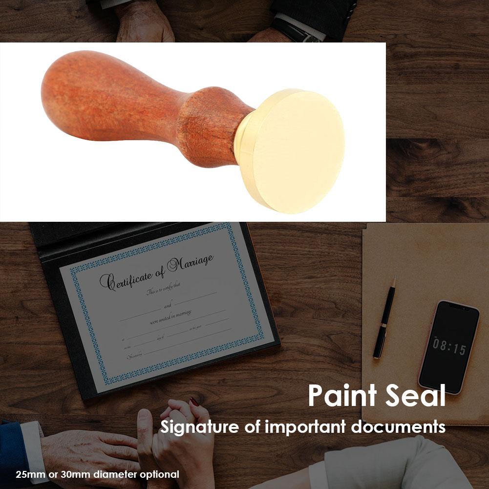 Copper Blank Head Wax Sealing Stamp Retro Handle Scrapbooking Wedding for Stamping Greeting Decorative Customs Art