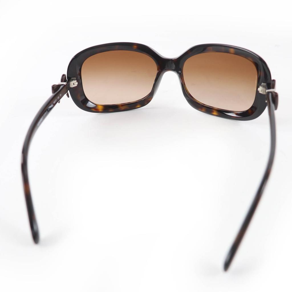 Great CHANEL Sunglasses Ribbon COCO Mark Brown Women 5170-A Used