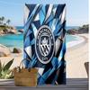 Asciugamano da Spiaggia Stampato Manchester City Asciugamano Morbido ad Asciugatura Rapida Coperta da Spiaggia Rettangolare Grande Portatile per Viaggio Piscina
