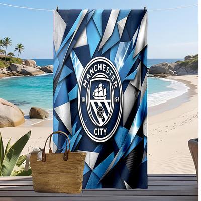Manchester City Printed Beach Towel Quick Dry Soft TowelPortable Large Rectangular Beach Blanket for Travel Swimming Pool