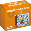 Puzzle progressif - dohe - 65005 - 20 pièces - multicolore - animaux pour 2-3 ans