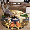 1 Stück Dragon Ball Z Goku Super Saiyan Runder Teppich - Anime Cartoon Design Stuhlmatte, Rutschfester Teppich für Büro, Heimdekoration, Wohnzimmer