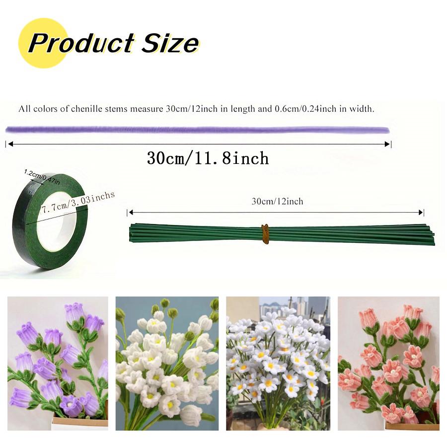 300 Pieces Pipe Cleaner Craft Set,Chenille Stem Pipe Cleaners for DIY Lily of bell Craft Projects and Decorations