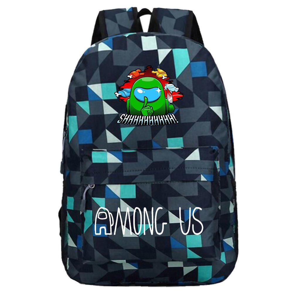 Stylish Among Us Backpack With Starry Background Perfect For Boys And Girls