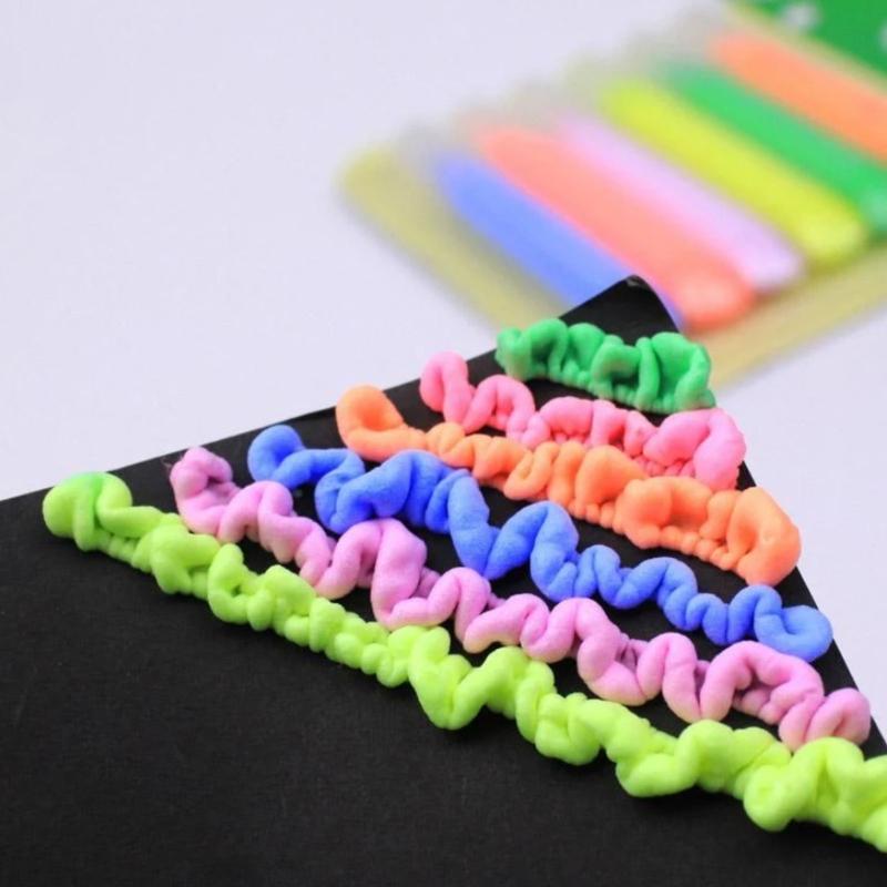 Glow In Dark Foam Painting Pen 6 Vibrant Colors Childrens Art Popcorn Styles Art Pen Safe Plastic Materials Craft Tool