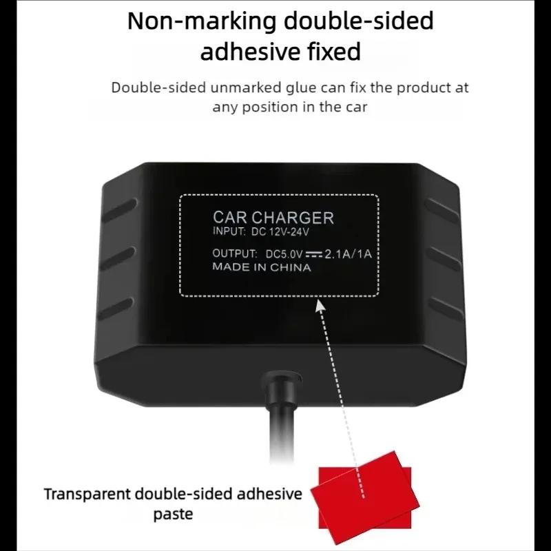 120W Car Socket Adapter 2 USB Car Charger 12V/24V Fast Charging Power Socket Splitter