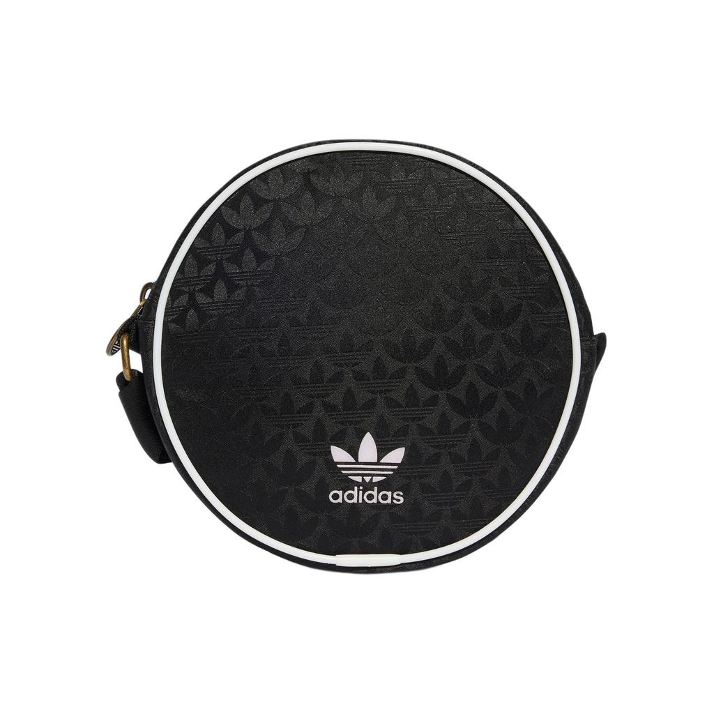 New Adidas Recycled Polyester Sports One Shoulder Small Round Bag Unisex Black & White IT7388