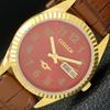 JAPAN OVERPUSERT CITIZEN HERRE GAMMEL 8200 AUTOMATISK RED DIAL WATCH a426138-2 RL-a426138