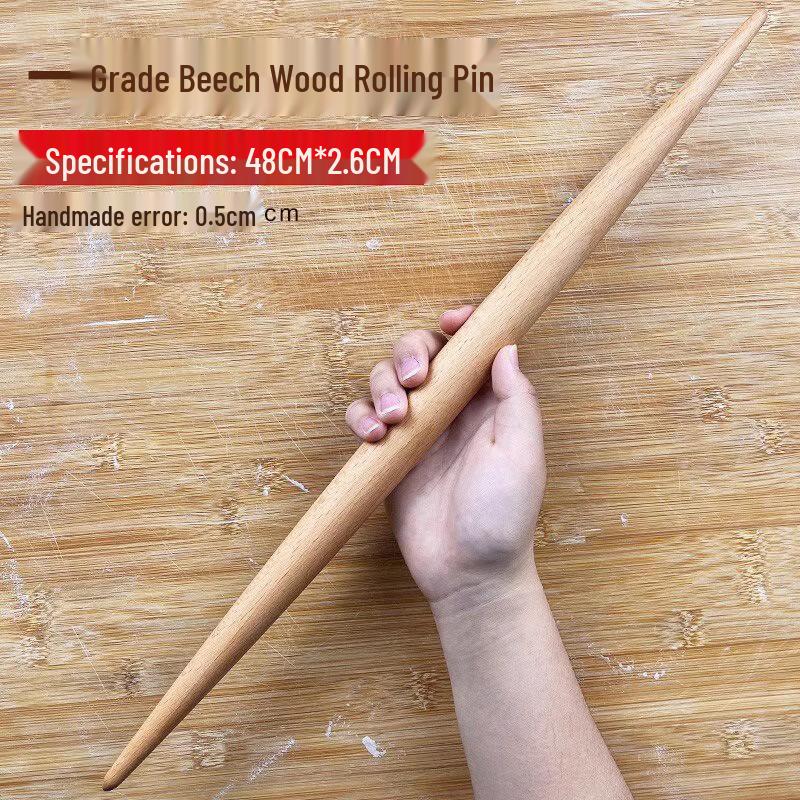 Скалка из массива бука Zhaoran с заостренными концами