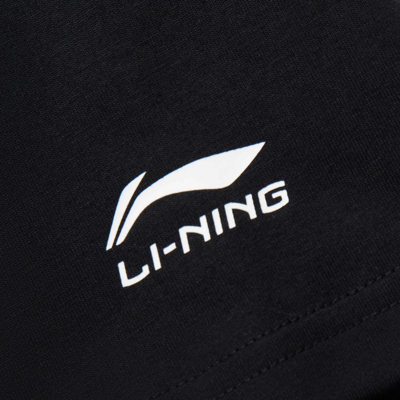 Li-Ning Fashionable Versatile Sweat-Absorbing Breathable Casual Sports Suit Unisex Suit Black AHSV291-2+YKSV113-1