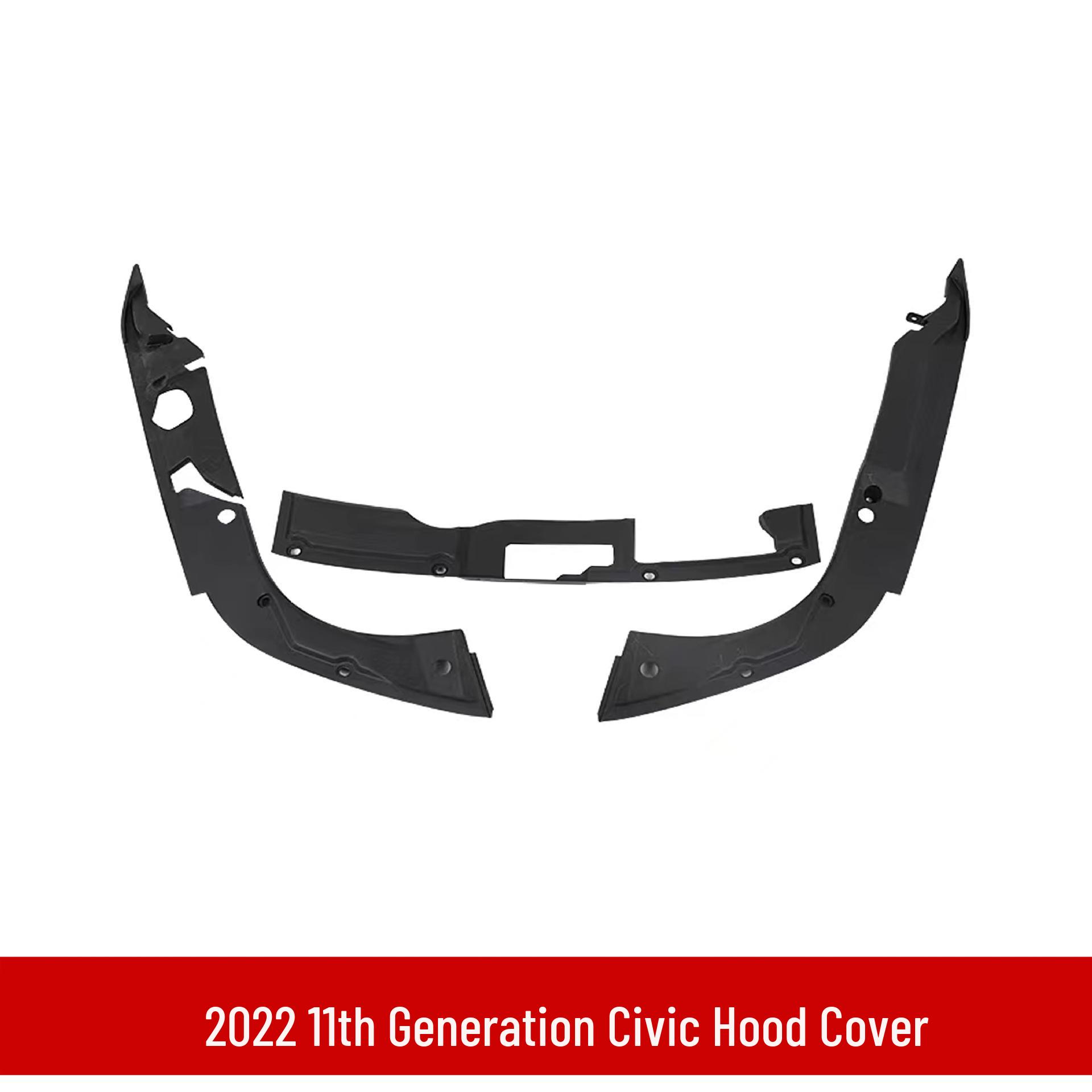 Крышка моторного отсека Civic 11-го поколения 2022 года: Поднятая защитная пластина