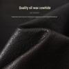 Futing Men's Retro Gilded Leather Jacket