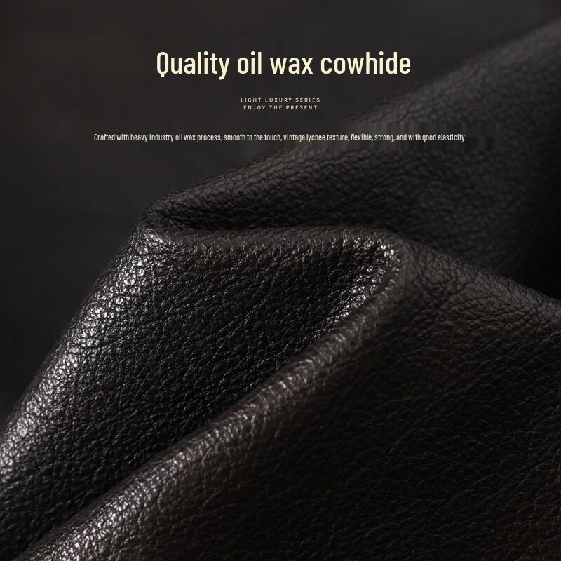 Futing Men's Retro Gilded Leather Jacket