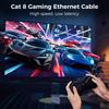 Cat 8 Ethernet Cable 1FT, High-Speed Braided Internet Cable Network Cord with Gold Plated RJ45 Connector 40Gbps 2000Mhz Heavy Duty LAN Cable Shielded